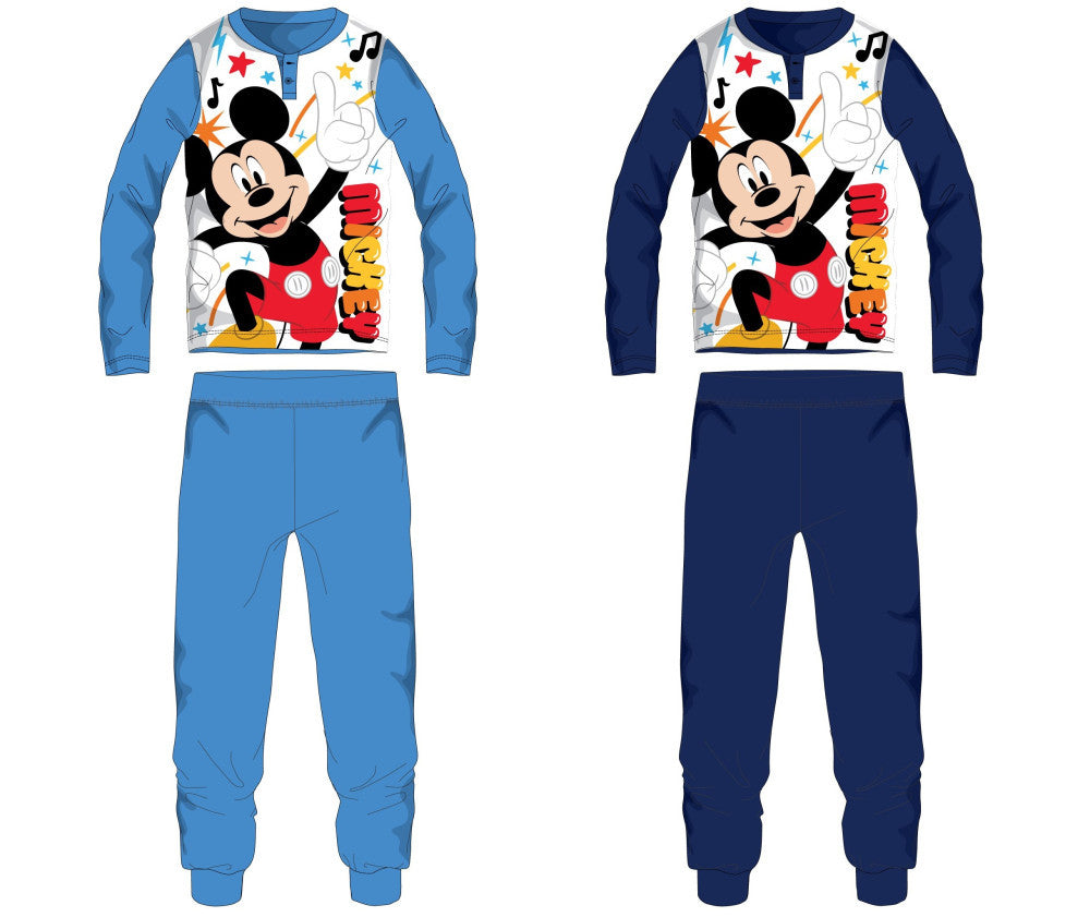 Disney Mickey egér pamut jersey gyerek pizsama - világoskék - 104-0